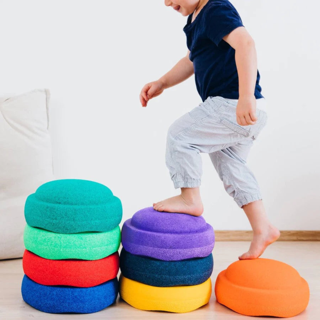 Regnboga steinar 6 í pakka + jafnvægisbretti FORPÖNTUN