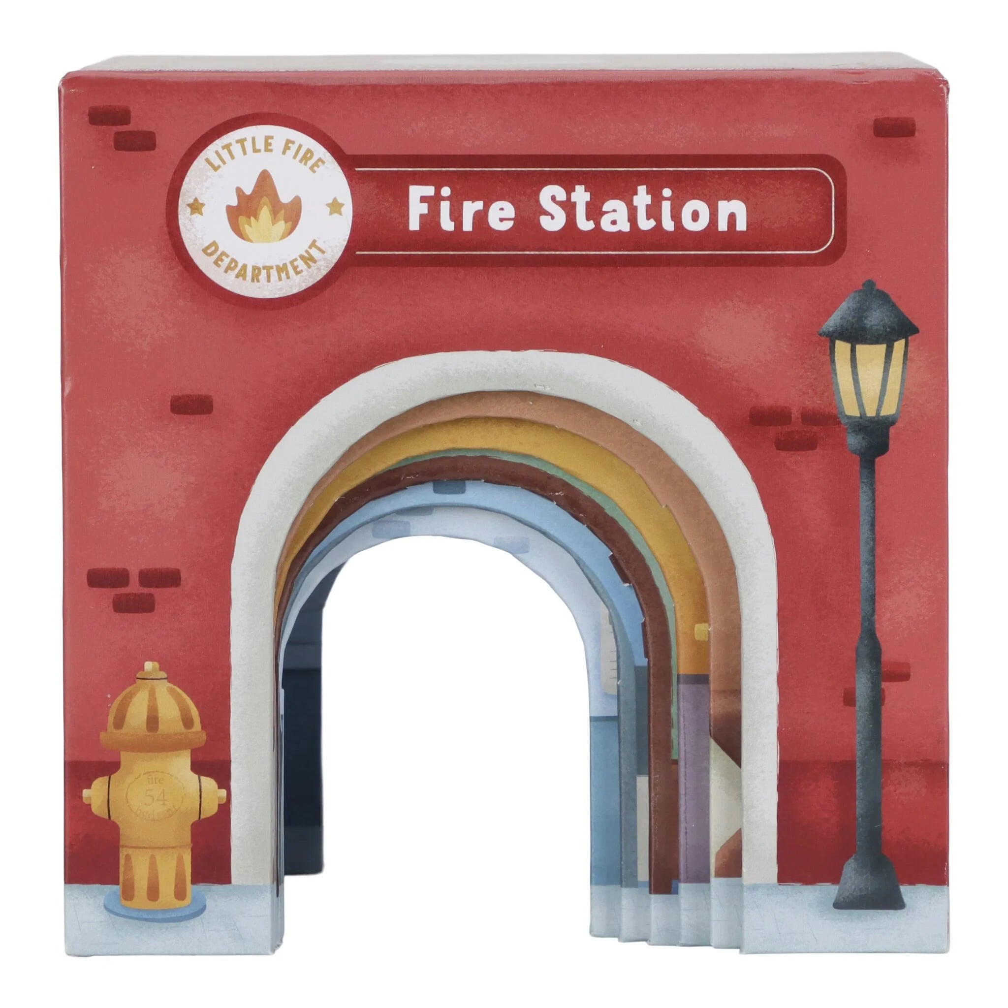 Staflanlegur turn + viðar bílar FORPÖNTUN