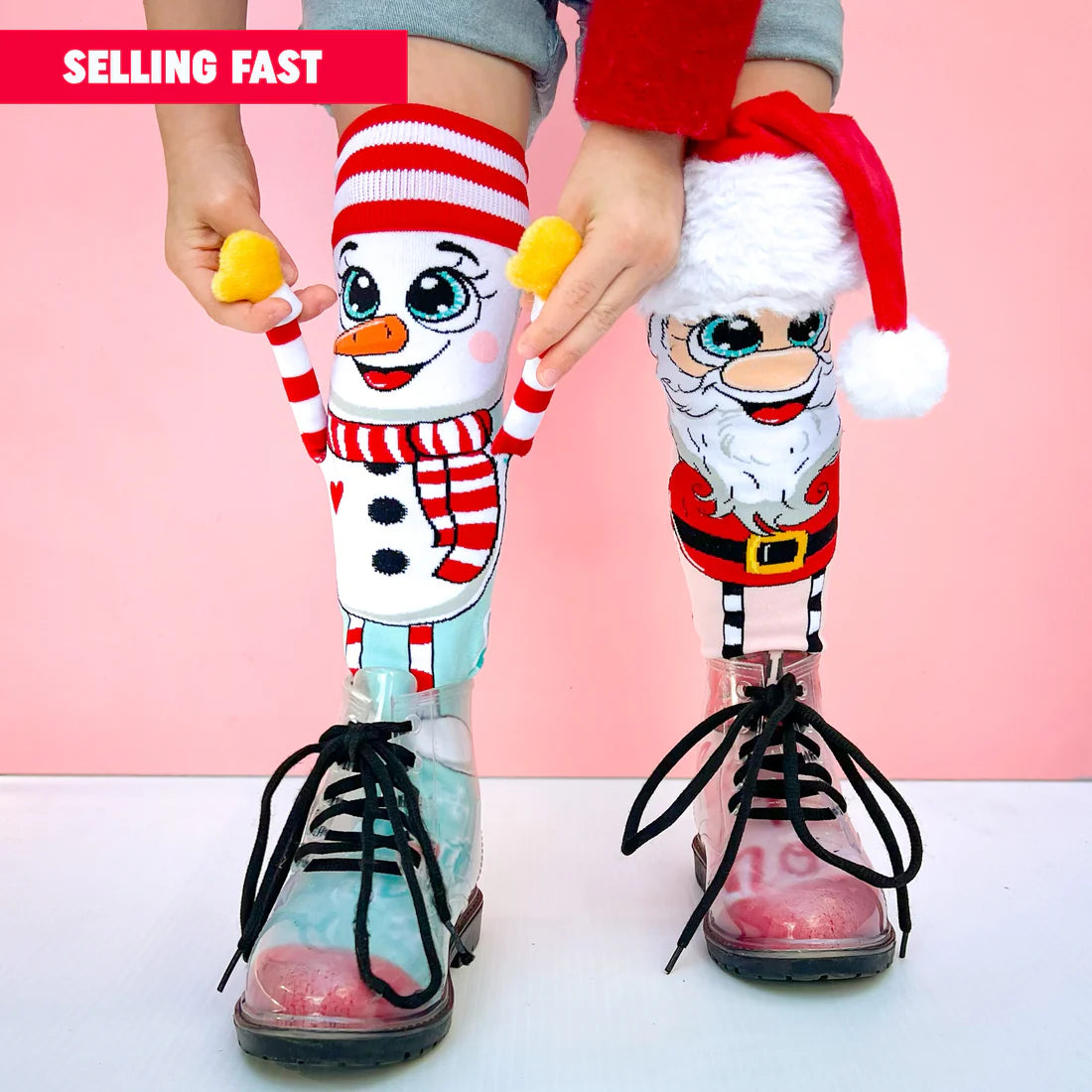 Santa & snowman socks