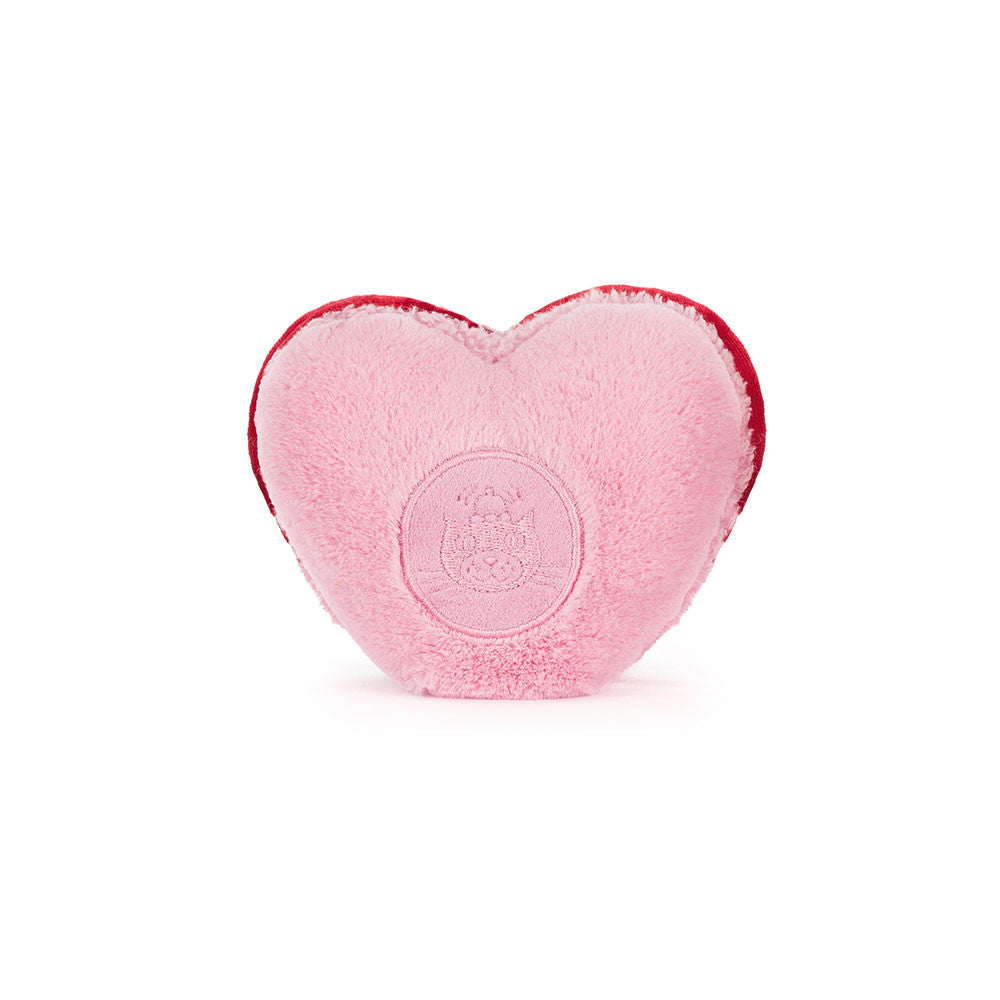 Hjartalaga macarona - bleik 13cm