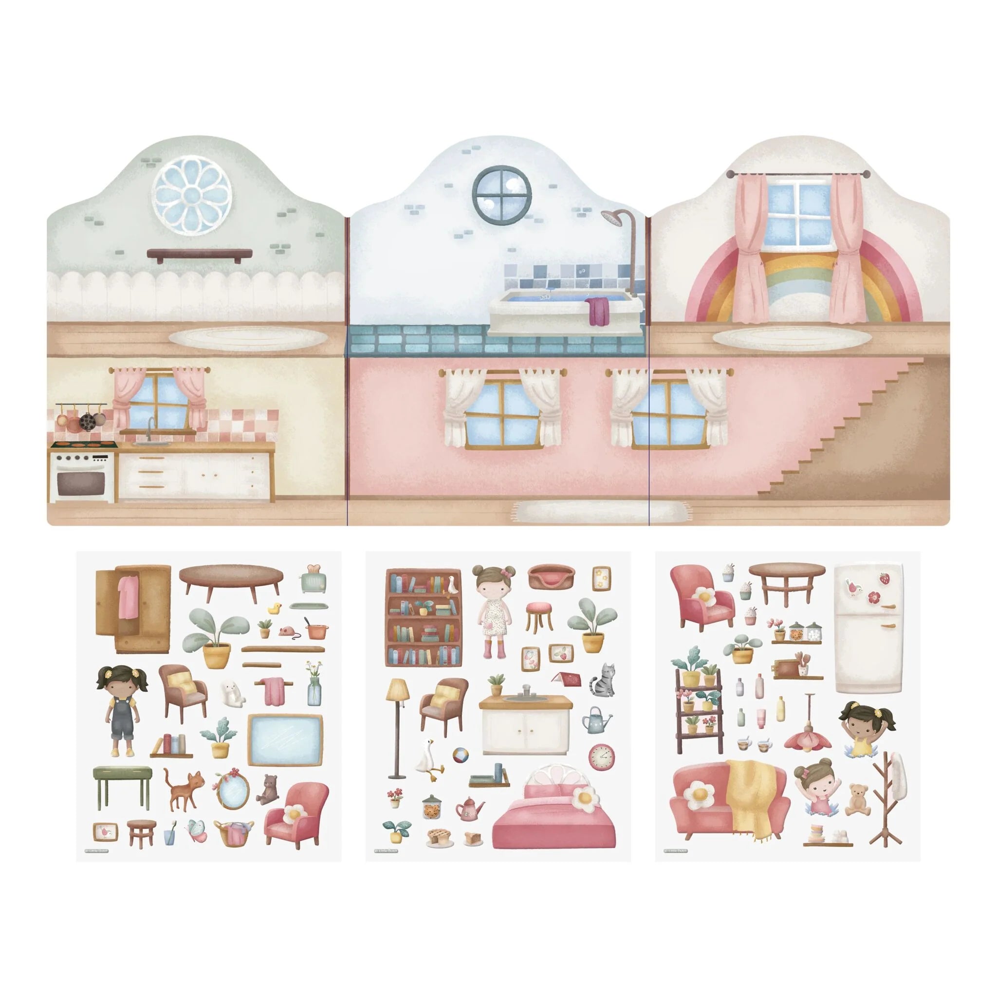 Límmiðasett Rosa - Margnota