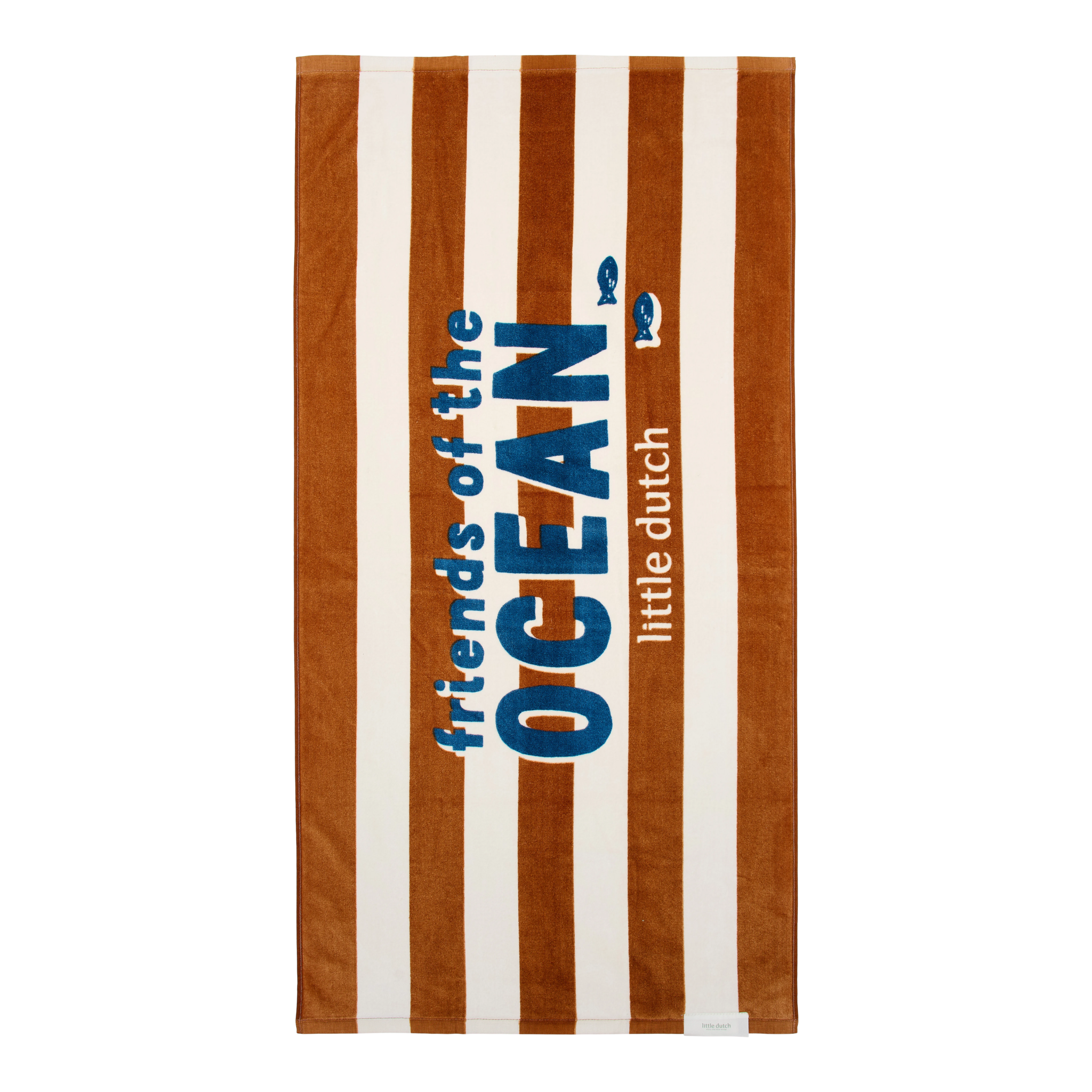 Handklæði - Ocean world brown stripe
